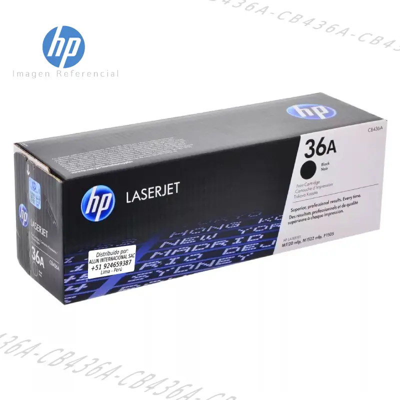 Cartucho de Tóner HP 36A Negro CB436A están hechos para impresoras HP LaserJet M1120, M1522, P1505