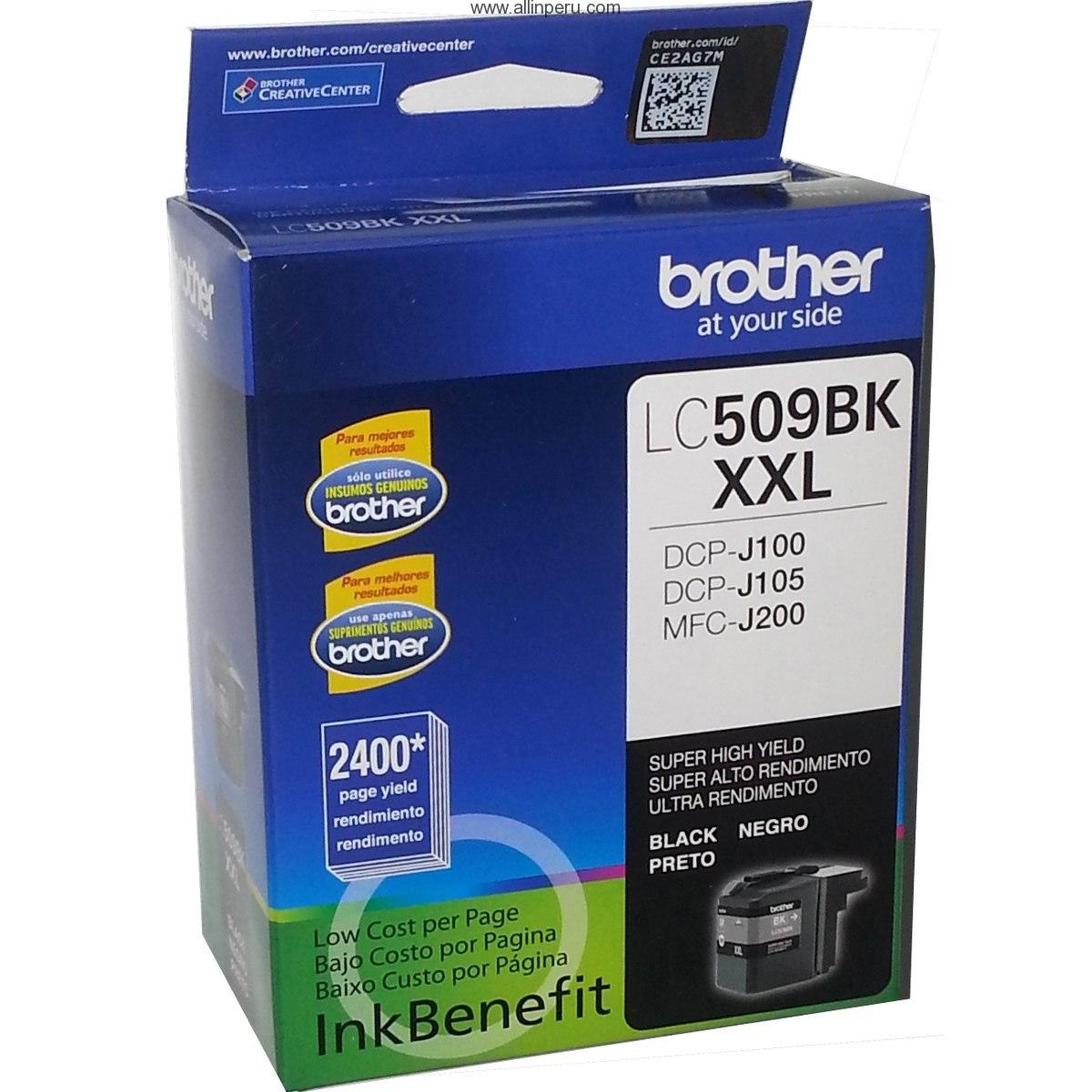 TINTA BROTHER LC-509BK BLACK DCPJ100 / 105 / 200