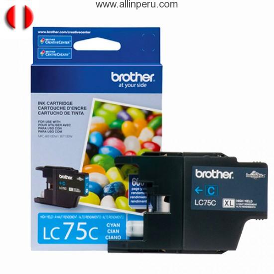 TINTA BROTHER LC-75C MFC-J6710 CYAN 600PG