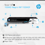 Toner HP 103AD Negro (W1103AD)