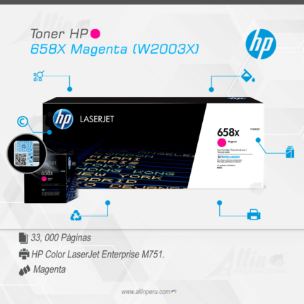 Toner HP 658X Magenta (W2003X)