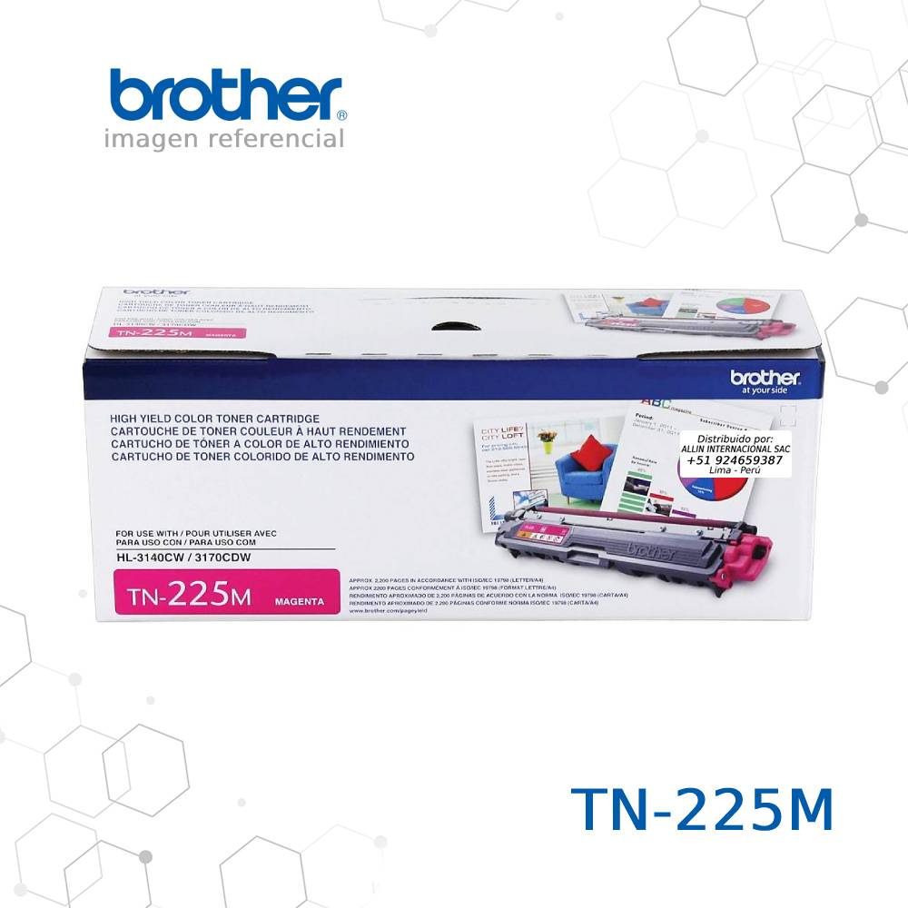 Cartucho de Tóner Brother TN-225M Magenta