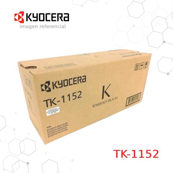 Cartucho de Tóner Kyocera TK-1152 Negro