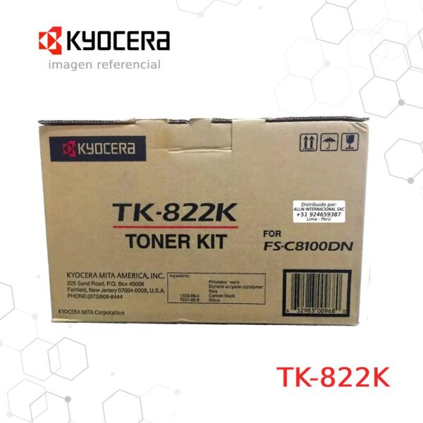 Cartucho de Tóner Kyocera TK-822K Negro