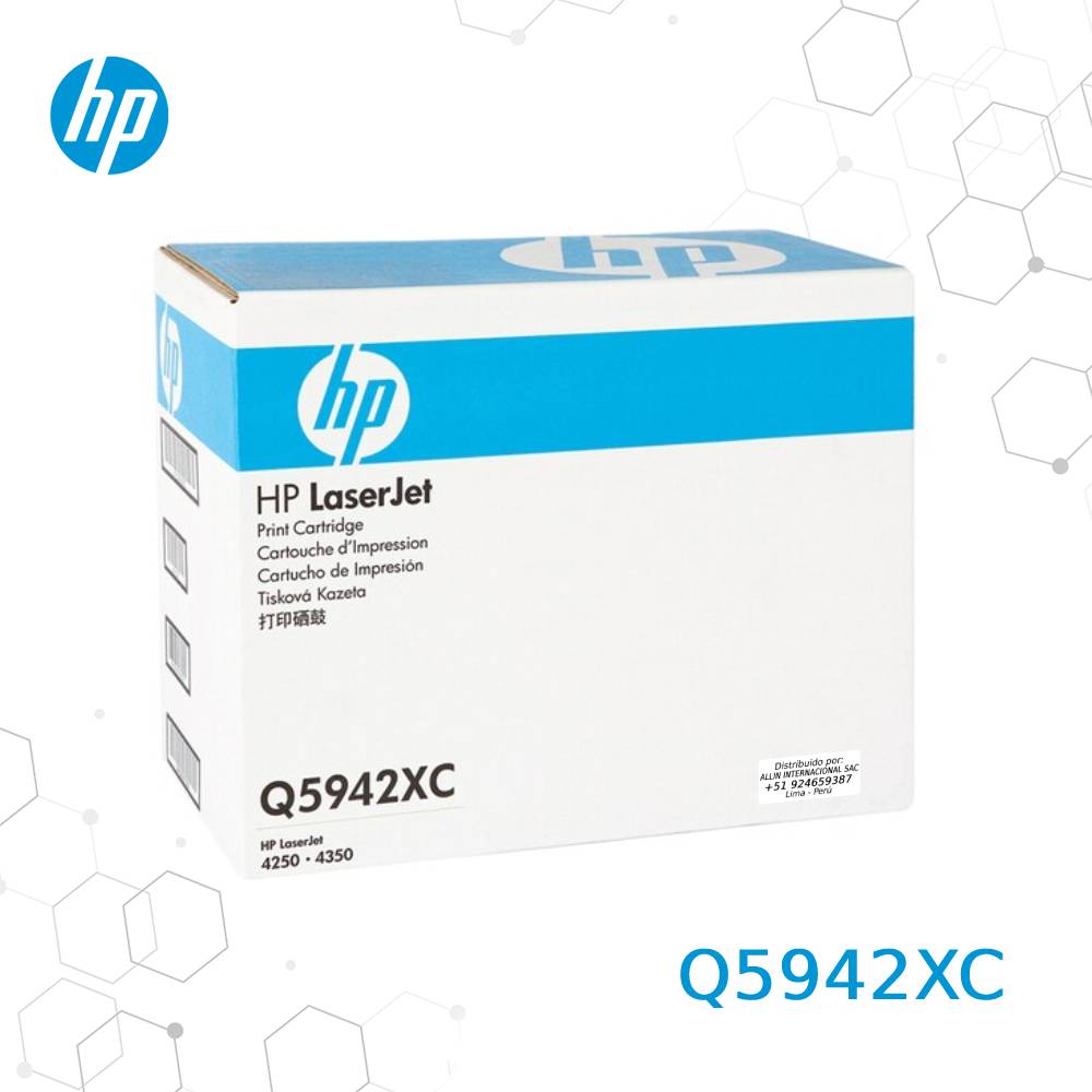 Cartucho de Tóner HP 42XC Negro Q5942XC 2,000 Páginas