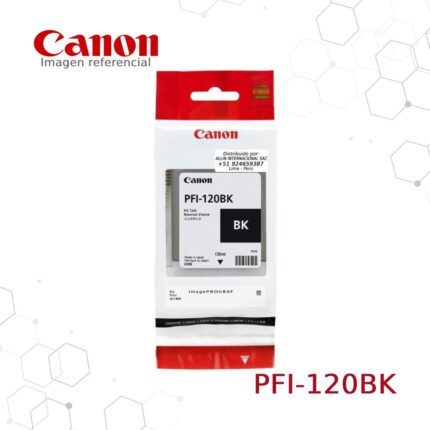 Cartucho de tinta Canon PFI-120BK para impresora Canon ImagePrograf TM-200, TM-205, TM-300, TM-305