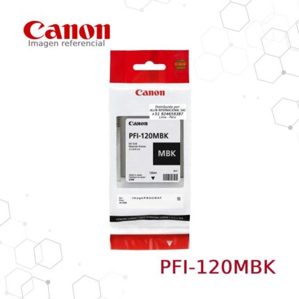 Cartucho de tinta Canon PFI-120MBK para impresora Canon ImagePrograf TM-200, TM-205, TM-300, TM-305