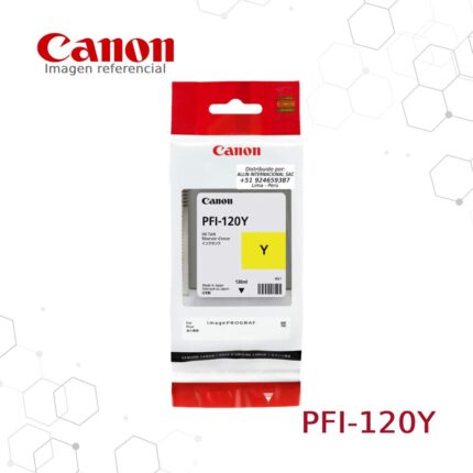 Cartucho de tinta Canon PFI-120Y para impresora Canon ImagePrograf TM-200, TM-205, TM-300, TM-305