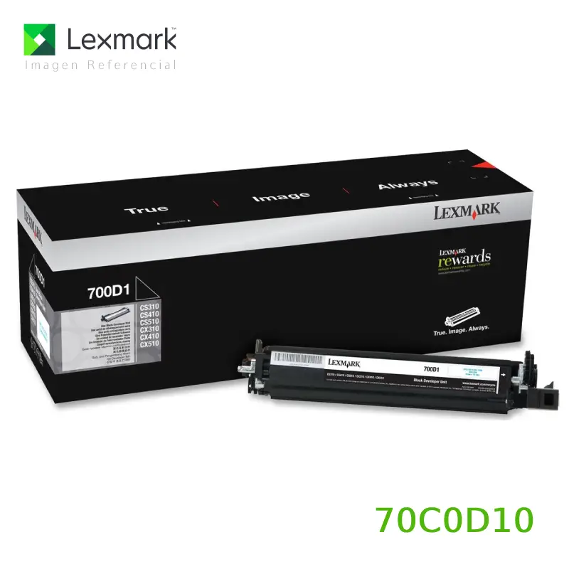 Tóner Lexmark 70C0D10 este cartucho está hecho para impresoras Lexmark CX410de