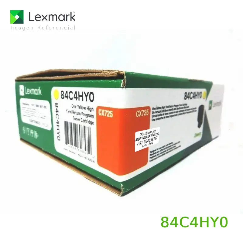 Tóner Lexmark 84C4HY0 este cartucho está hecho para impresoras Lexmark CX725dhe