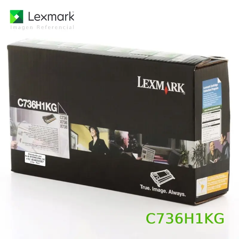 Tóner Lexmark C736H1KG este cartucho está hecho para impresoras Lexmark X738de