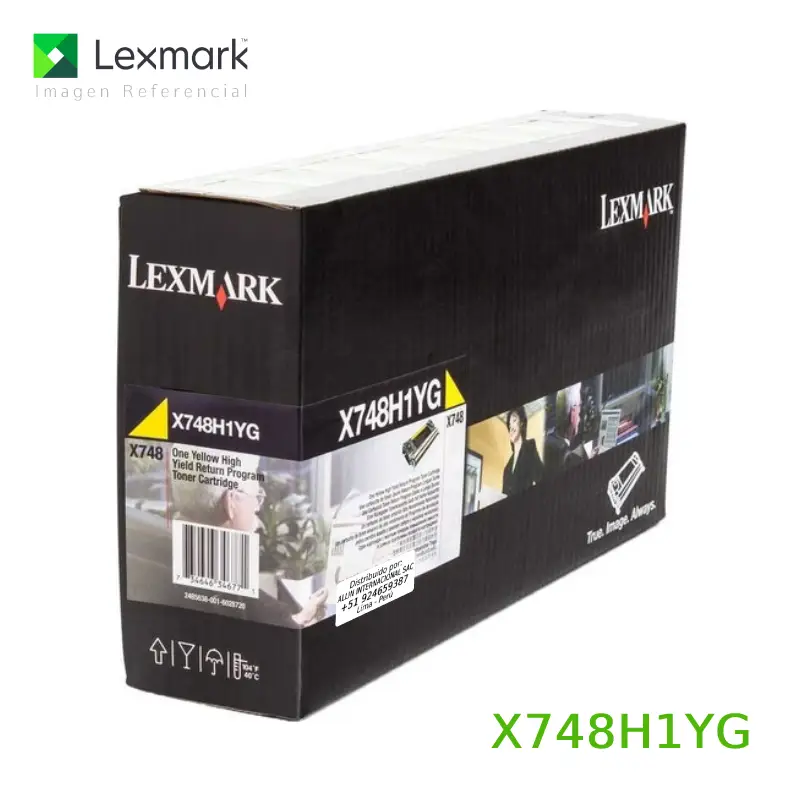 Tóner Lexmark X748H1YG este cartucho está hecho para impresoras Lexmark X748de