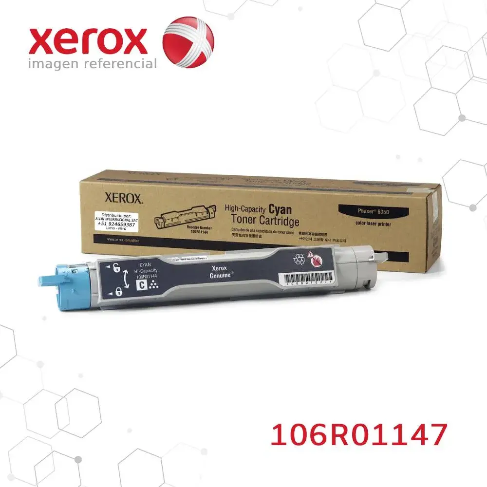 Tóner Xerox 106R01147 este cartucho está hecho para impresoras Phaser 6350