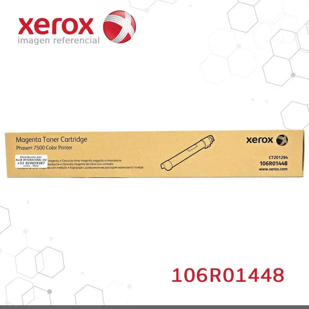 Tóner Xerox 106R01448 este cartucho está hecho para impresoras Phaser 7500
