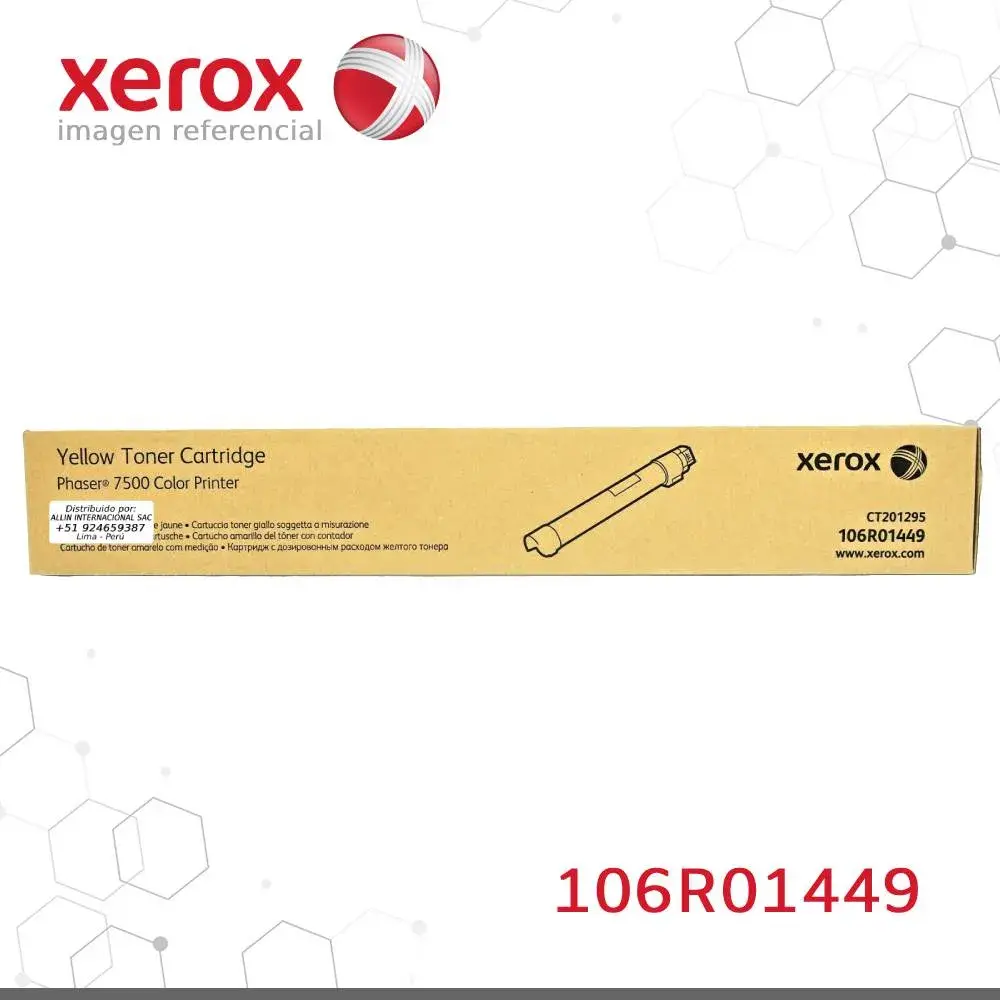Tóner Xerox 106R01449 este cartucho está hecho para impresoras Phaser 7500