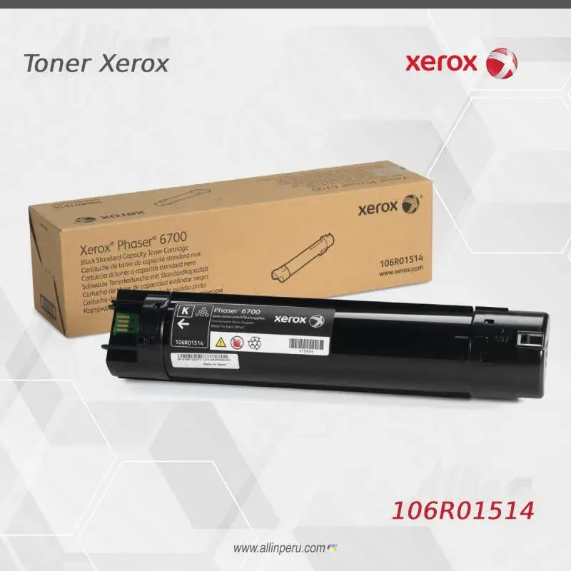 Tóner Xerox 106R01514 este cartucho está hecho para impresoras Phaser 6700
