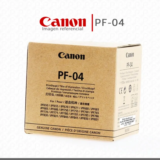 Cabezal Canon PF-04 nuevo para impresoras originales