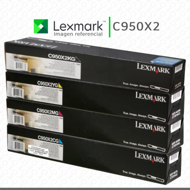 Kit Toner C950X2 Lexmark【C950X2CG, C950X2MG, C950X2YG, C950X2KG】