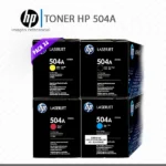 Kit Tóner HP 504A con códigos CE250A, CE251A, CE252A y CE253A para impresoras HP Color LaserJet CM3530, CP3525