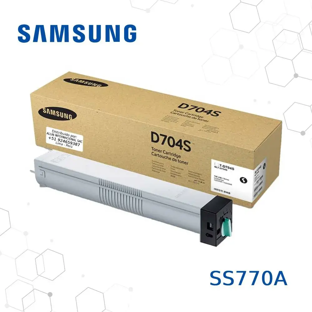 Tóner SS770A Samsung MLT-D704S este cartucho es compatible con impresoras Samsung SL-K3300NR