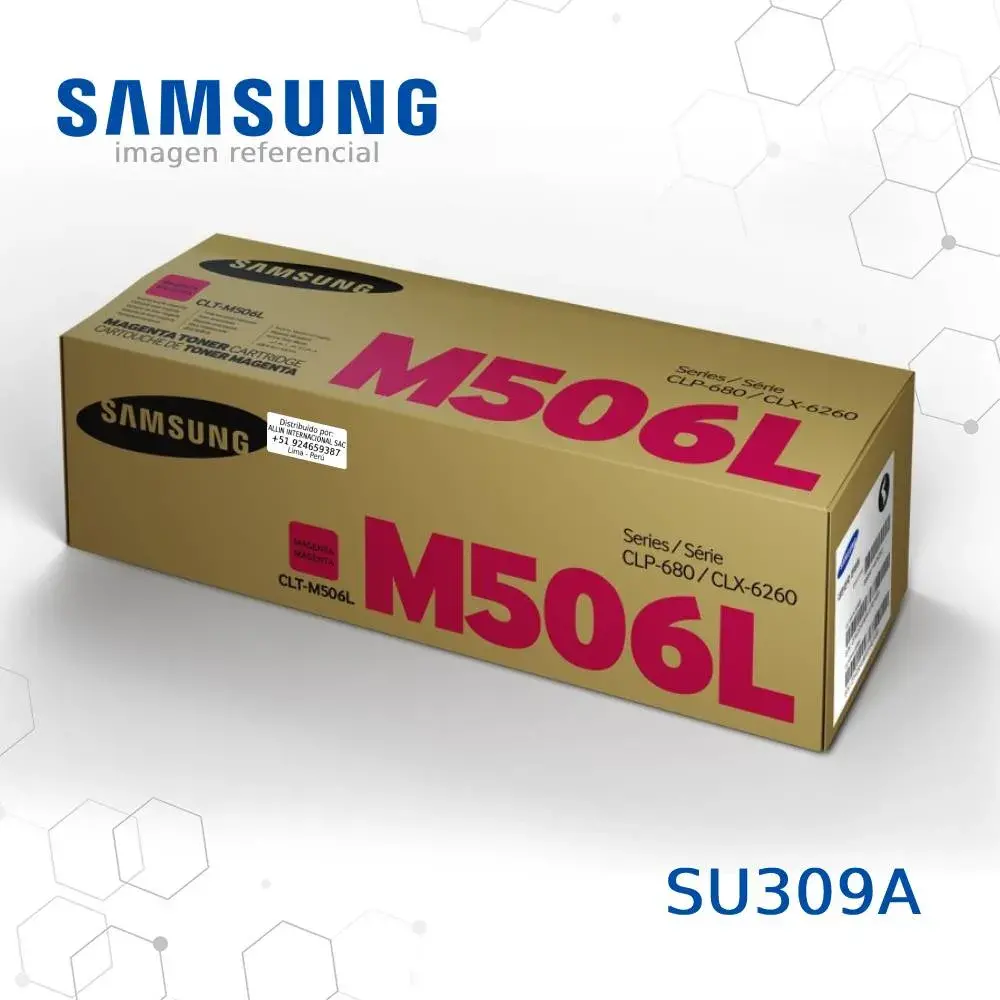 Tóner SU309A Samsung CLT-M506L este cartucho es compatible con impresoras Samsung CLP-680ND