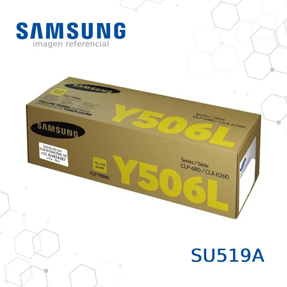 Tóner SU519A Samsung CLT-Y506L este cartucho es compatible con impresoras Samsung CLP-680ND