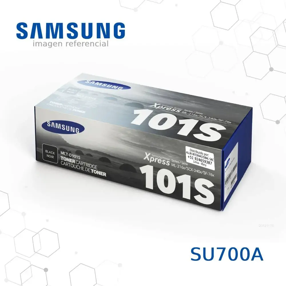 Tóner SU700A Samsung MLT-D101S este cartucho es compatible con impresoras láser Samsung ML-2165
