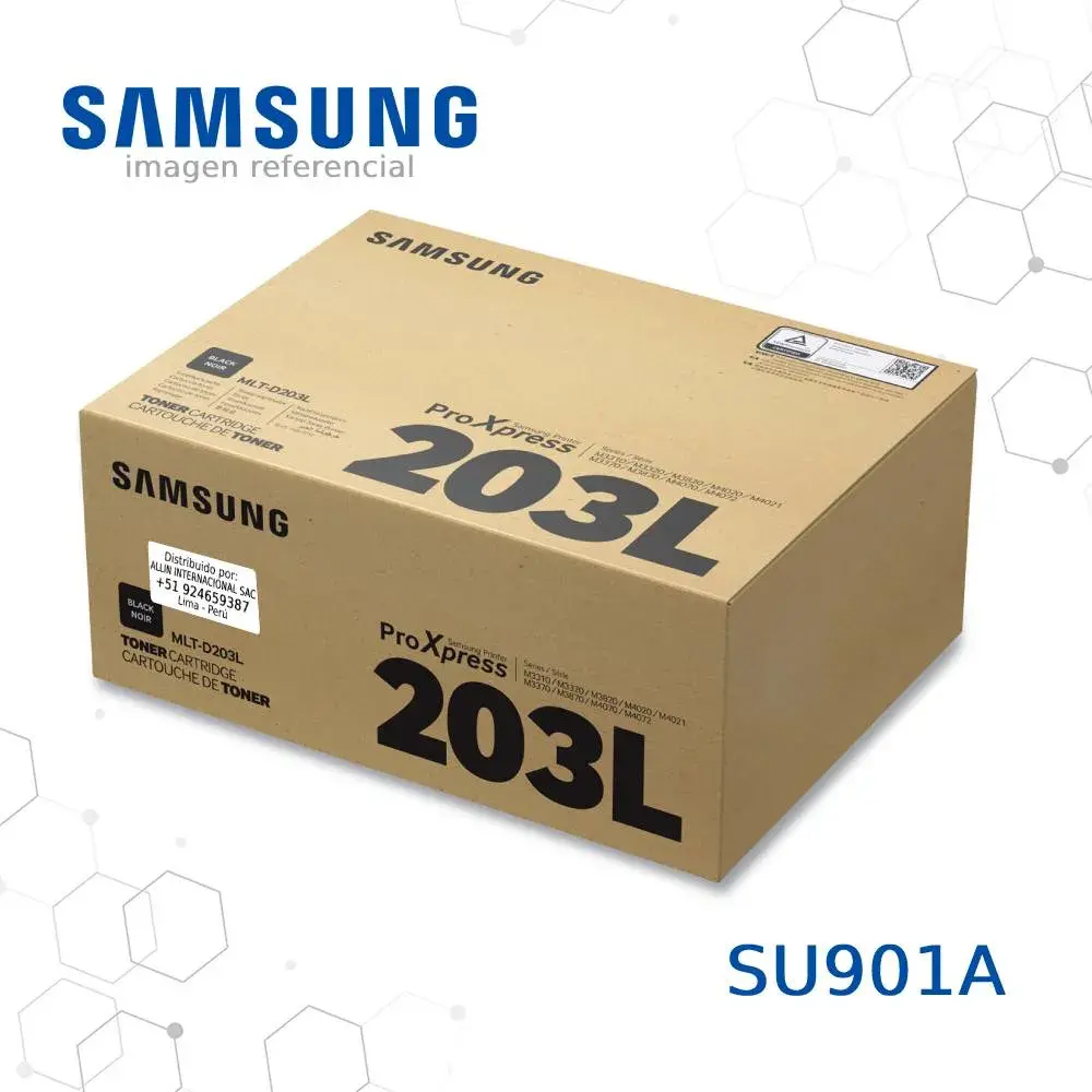 Tóner SU901A Samsung MLT-D203L este cartucho es compatible con impresoras Samsung ProXpress SL-M3320ND