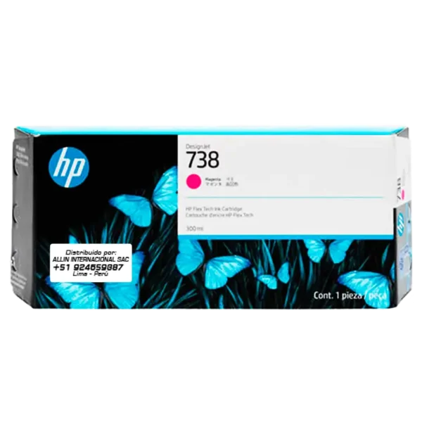 ¡Dale vida a tus impresiones con la tinta original HP 738 Magenta de 300ml! Con su vibrante tono y calidad insuperable, tus proyectos brillarán como nunca antes. No esperes más, eleva tus impresiones con HP. ¡Compra ahora y experimenta la diferencia!