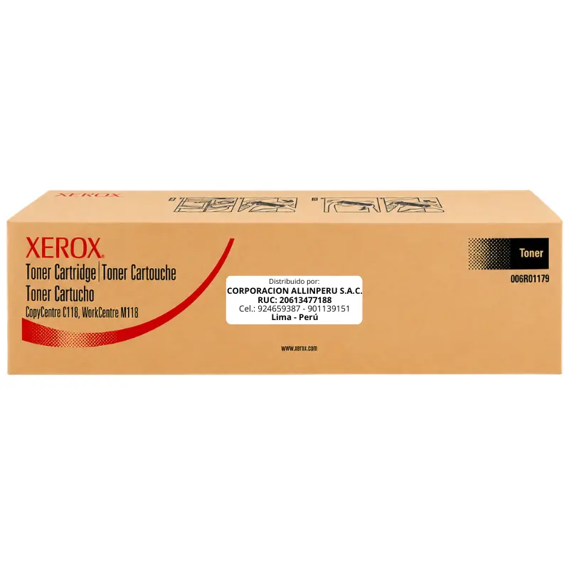 Tóner Xerox 006R01179 negro original para WorkCentre M118 frontal