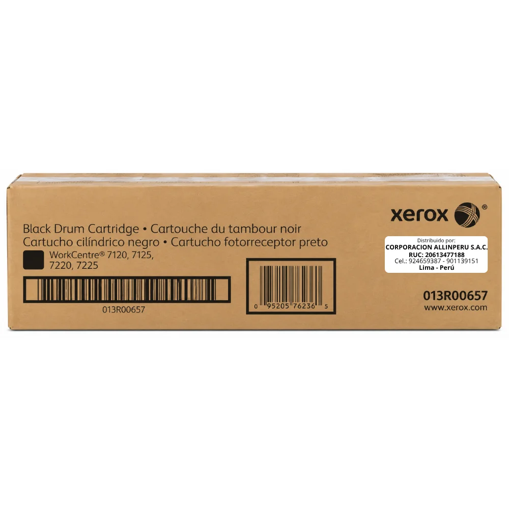 Foto de tambor Xerox 013R00657 negro original vista frontal