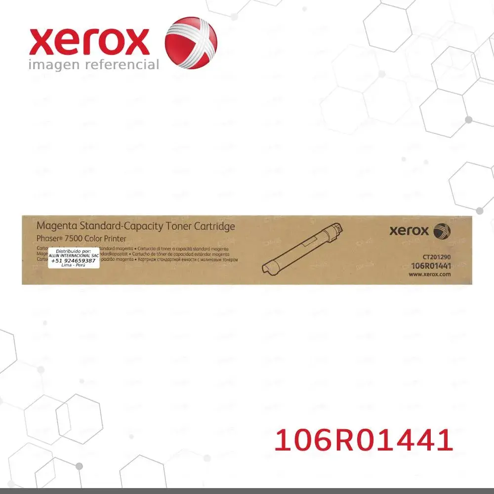 Toner Xerox 106R01441 Magenta 9.6K Phaser 7500 Capacidad estandar
