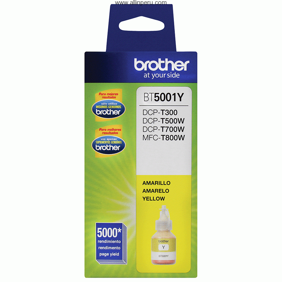 Tinta Brother BT5001Y Yellow, 5000 Paginas