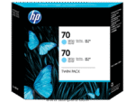 Tinta HP® 70 Light Cyan CB351A, 130-Ml 2-Pack
