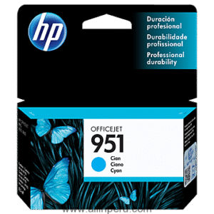 Tinta HP® 951 Cyan CN050AL, 700 Páginas