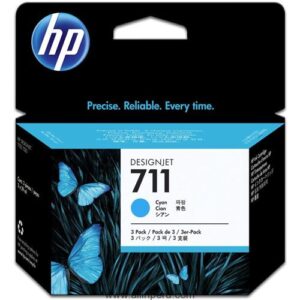 Tinta HP® 711 Pack-3 Cyan CZ134A, 29-Ml