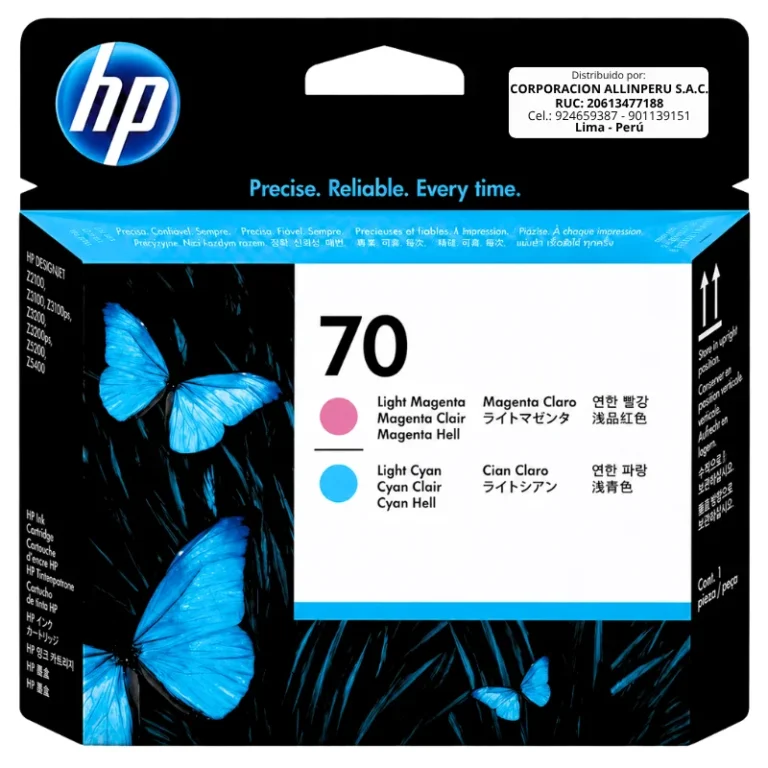 Foto de cabezal HP 70 Light Magenta Light Cyan C9405A frontal