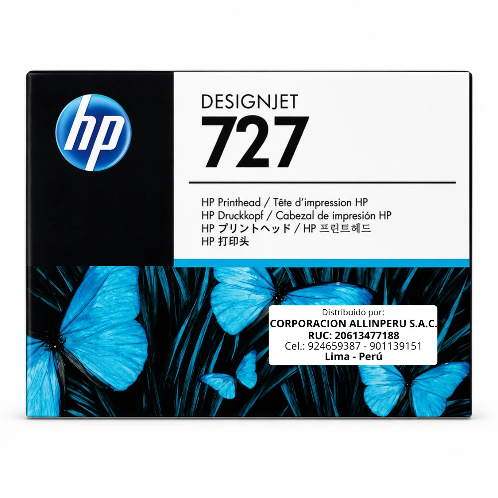 Cabezal de impresión HP 727 B3P06A original vista frontal