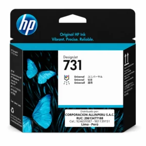 Cabezal de impresión HP 731 P2V27A original sobre fondo blanco