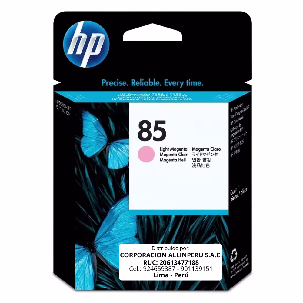Cabezal HP 85 Light Magenta C9424A vista frontal original
