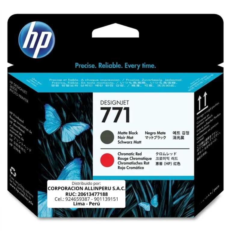Cabezal HP CE017A Matte Black Chromatic Red original 771