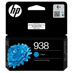 Cartucho tinta cian HP 938 4S6X7PL empaque original sellado