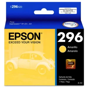 Cartucho de tinta Epson 296 amarillo original T296420 sellado de fábrica