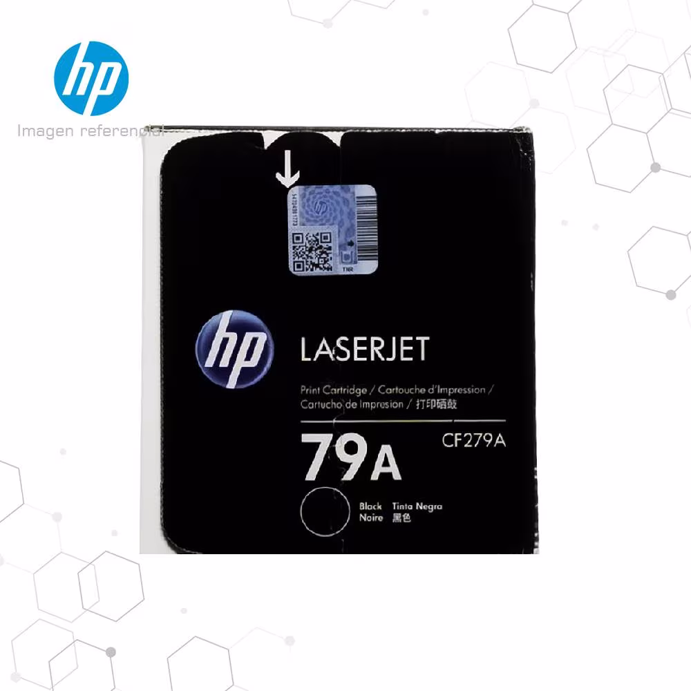 Foto de empaque sellado tóner HP CF279A con sellos de seguridad