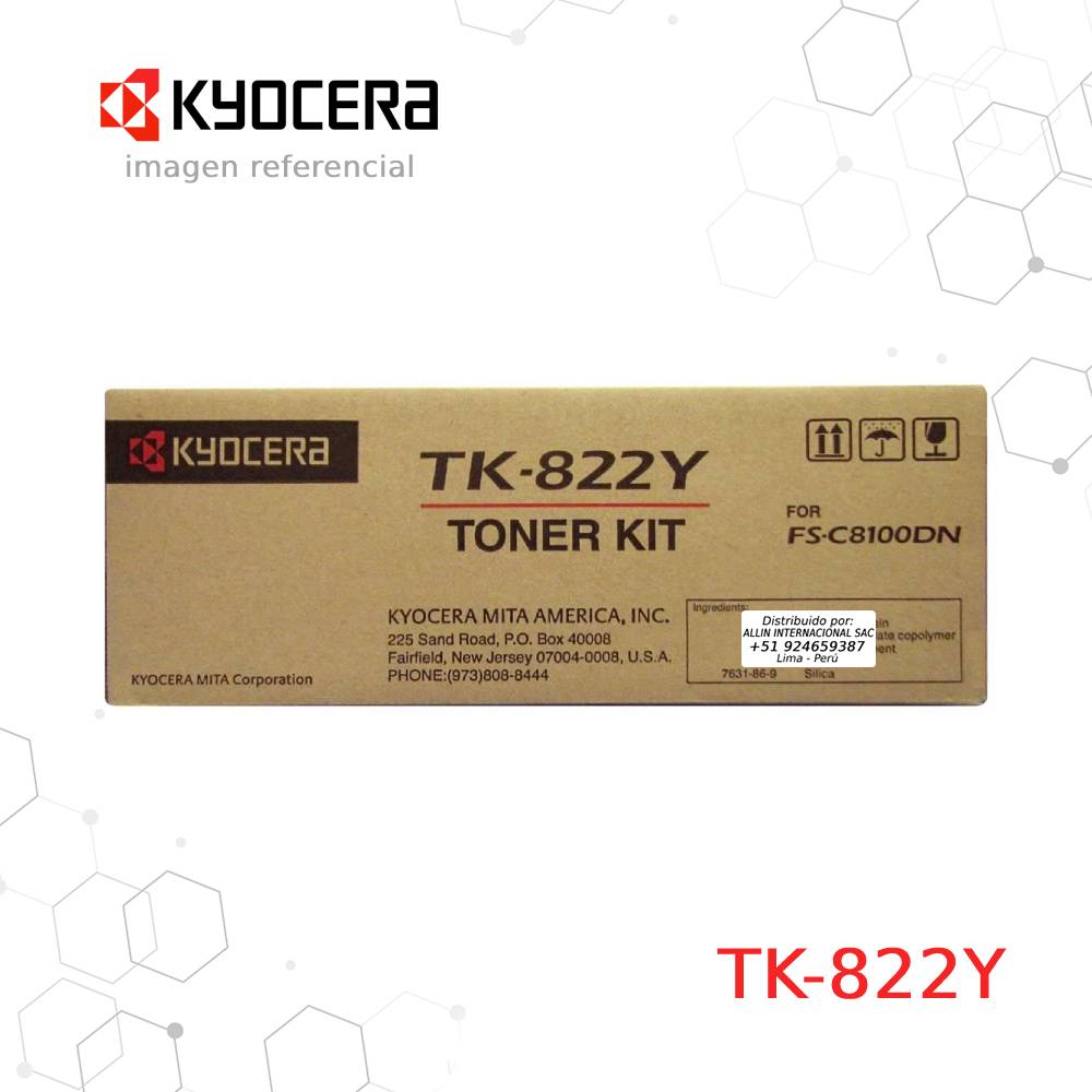 Cartucho-de-Toner-Kyocera-TK-822Y-Amarillo-7.000-Paginas.jpg Cartucho de Tóner Kyocera TK-822Y Amarillo, 7.000 Páginas - Imagen 1