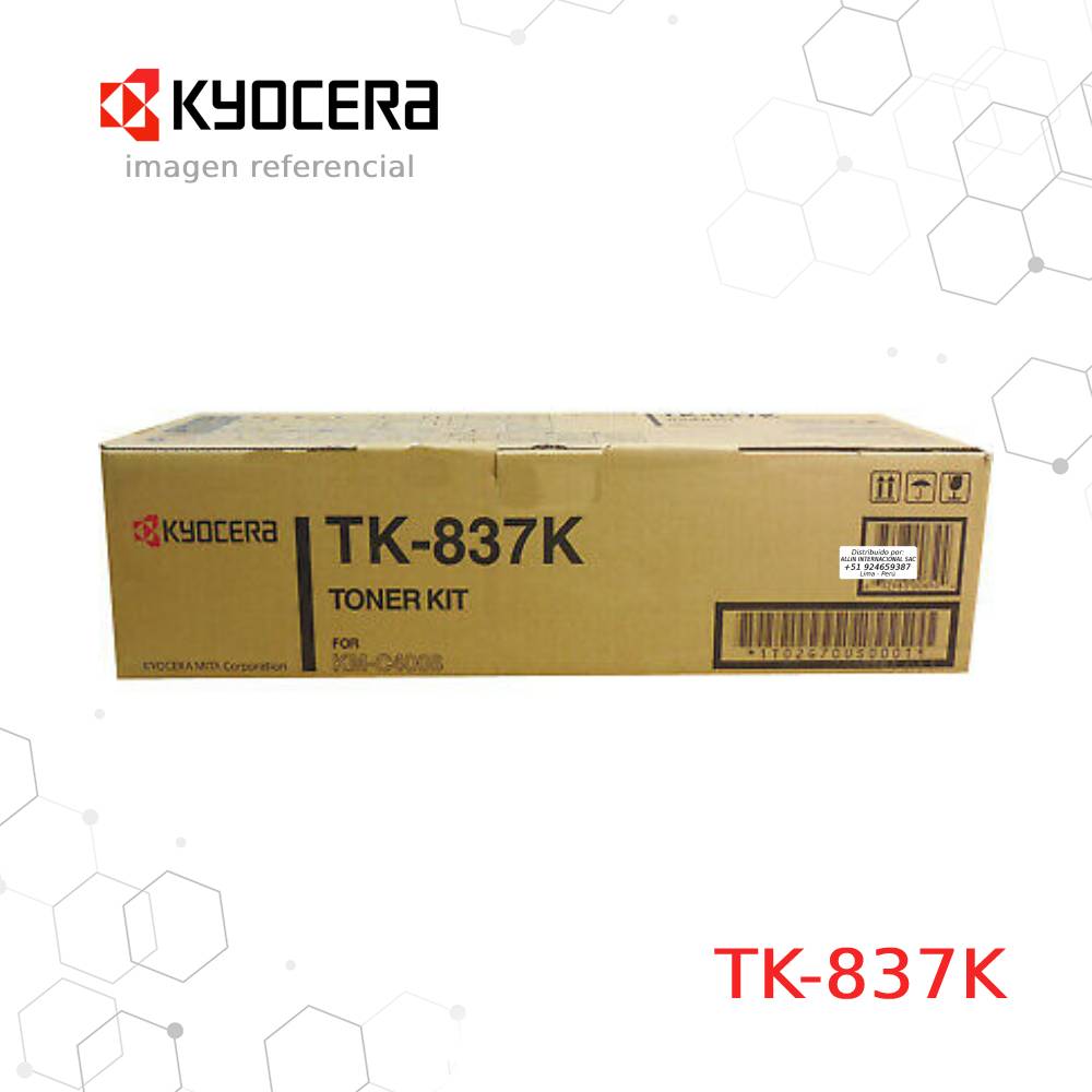 Cartucho de Tóner Kyocera TK-837K Negro, 25.000 Páginas