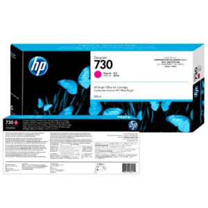Etiqueta original P2V69A en cartucho HP 730 Magenta 300ml