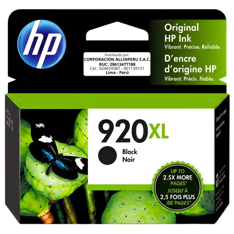 Foto de tinta HP 920XL negro empaque sellado de fábrica