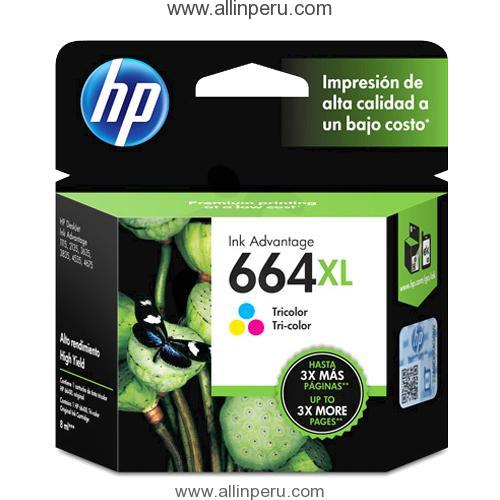 Tinta HP® 664XL Tricolor F6V30AL, 330 Páginas