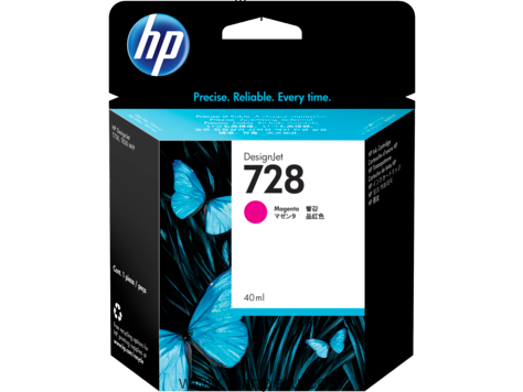 Tinta HP® 728 Magenta F9J62A, 40Ml